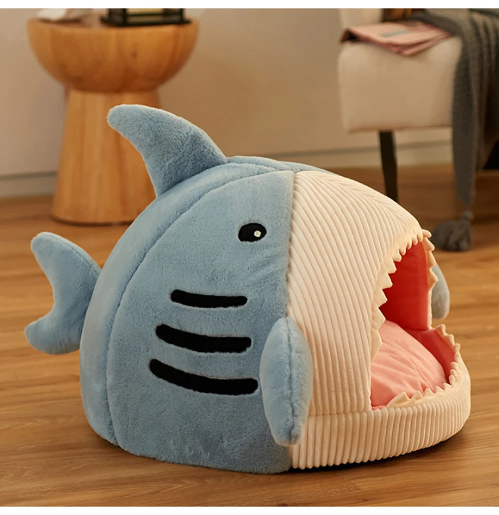 Cozy Shark Pet Bed