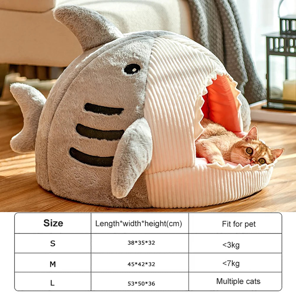 Cozy Shark Pet Bed