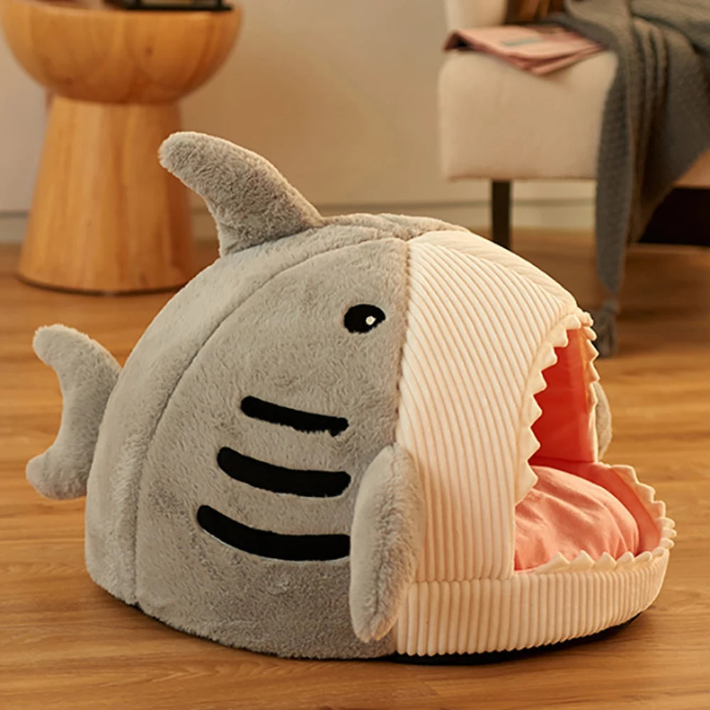 Cozy Shark Pet Bed