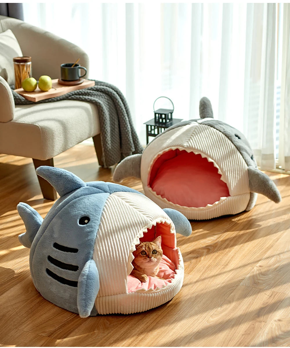 Cozy Shark Pet Bed