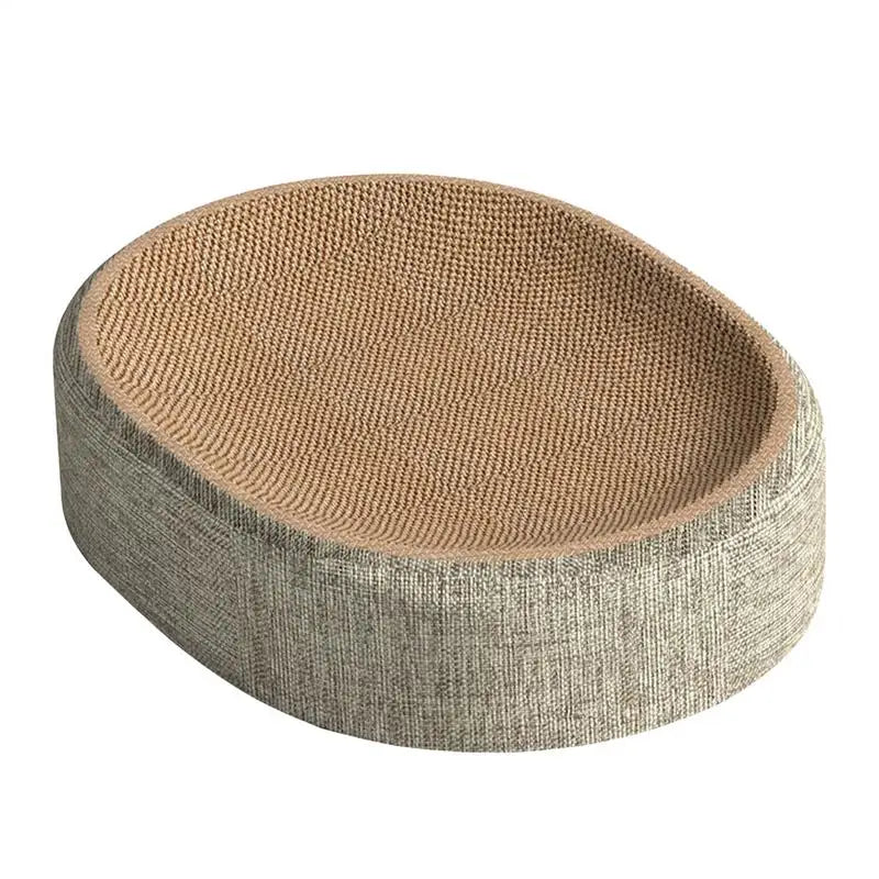Oval Sisal Cat Scratch Bed – 2-in-1 Design