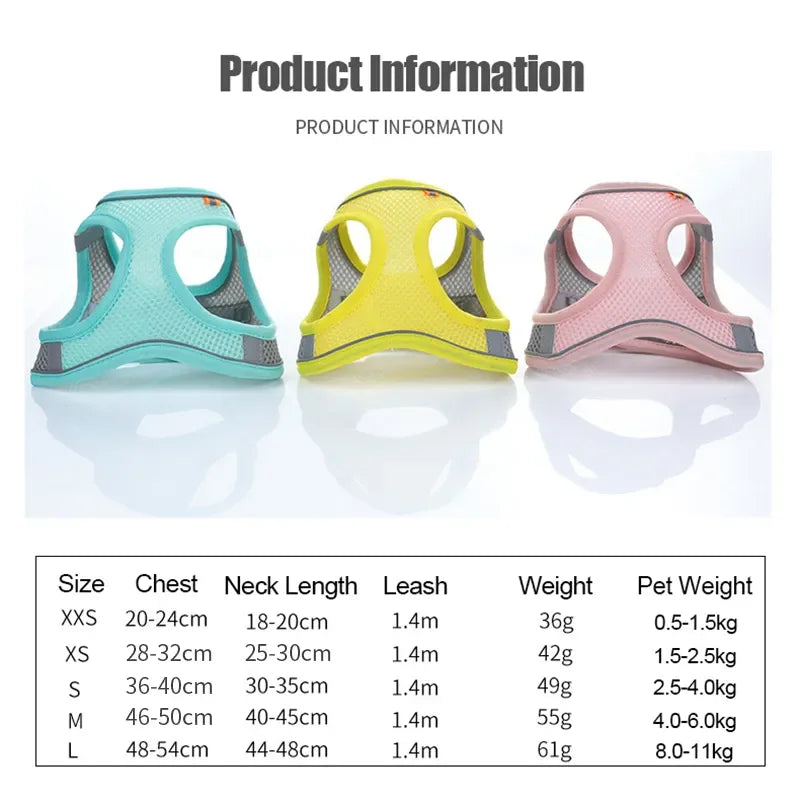 Reflective Mesh Pet Harness
