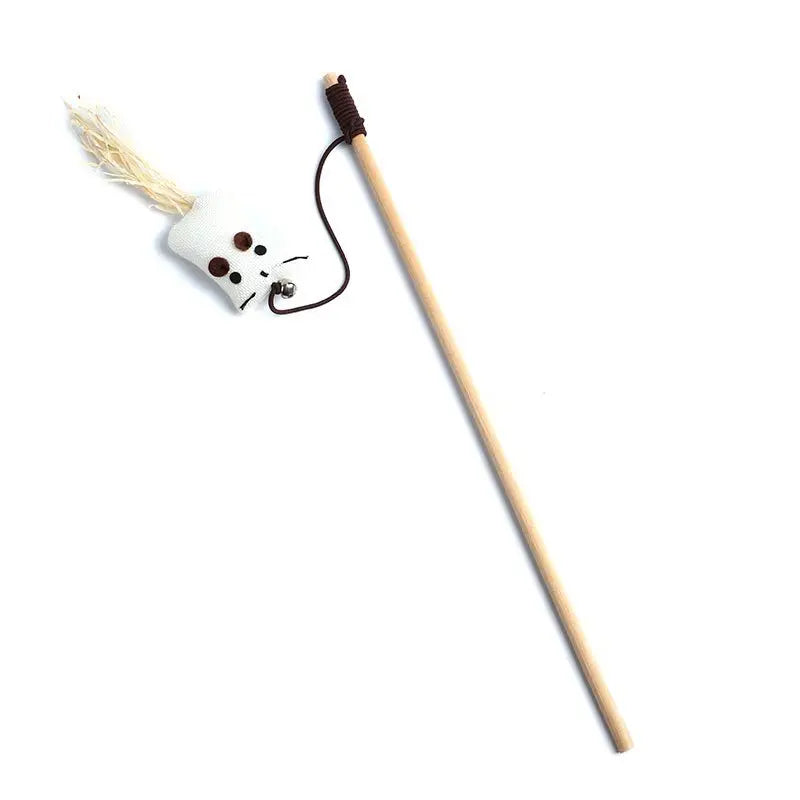 Interactive Feather Rod Cat Toy