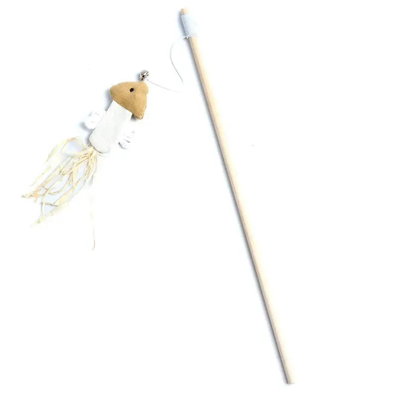 Interactive Feather Rod Cat Toy