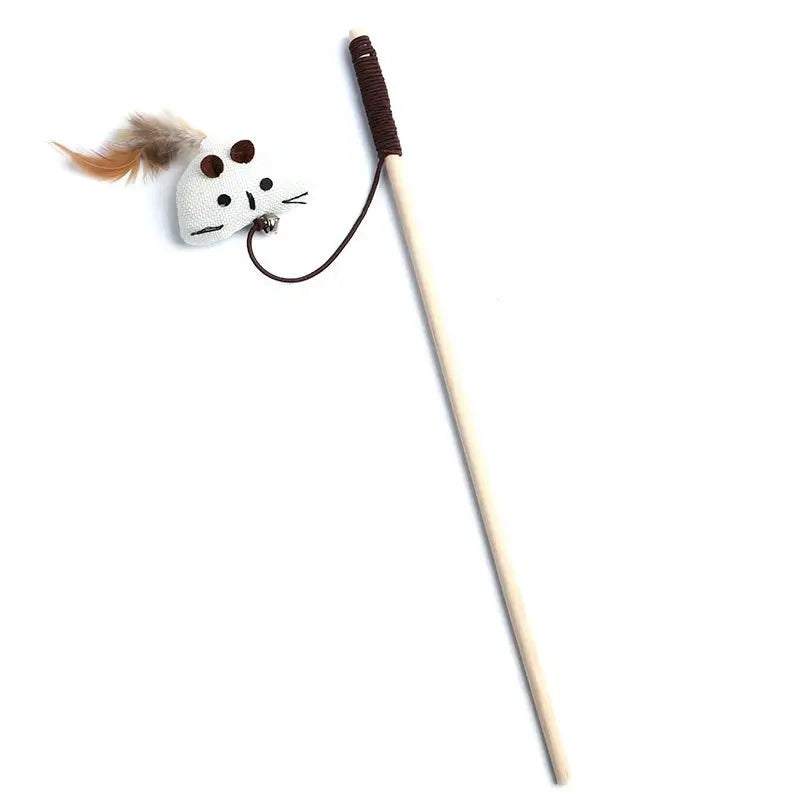Interactive Feather Rod Cat Toy