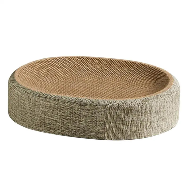 Oval Sisal Cat Scratch Bed – 2-in-1 Design