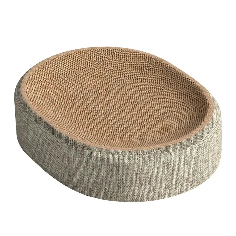 Oval Sisal Cat Scratch Bed – 2-in-1 Design
