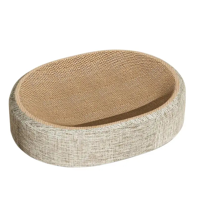 Oval Sisal Cat Scratch Bed – 2-in-1 Design